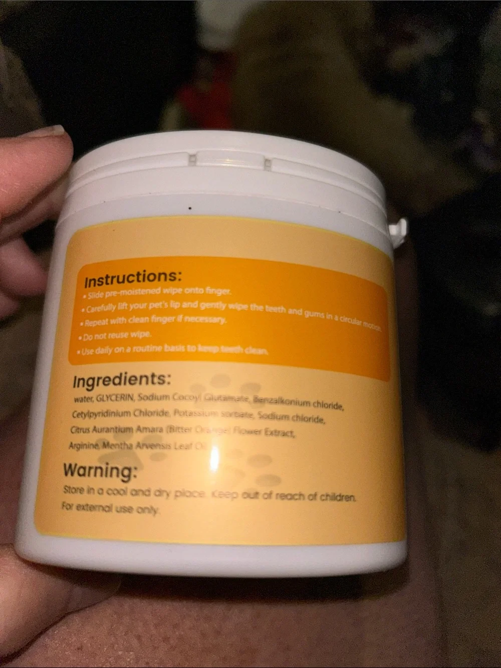 Dental Wipes for Dogs & Cats - Orange
